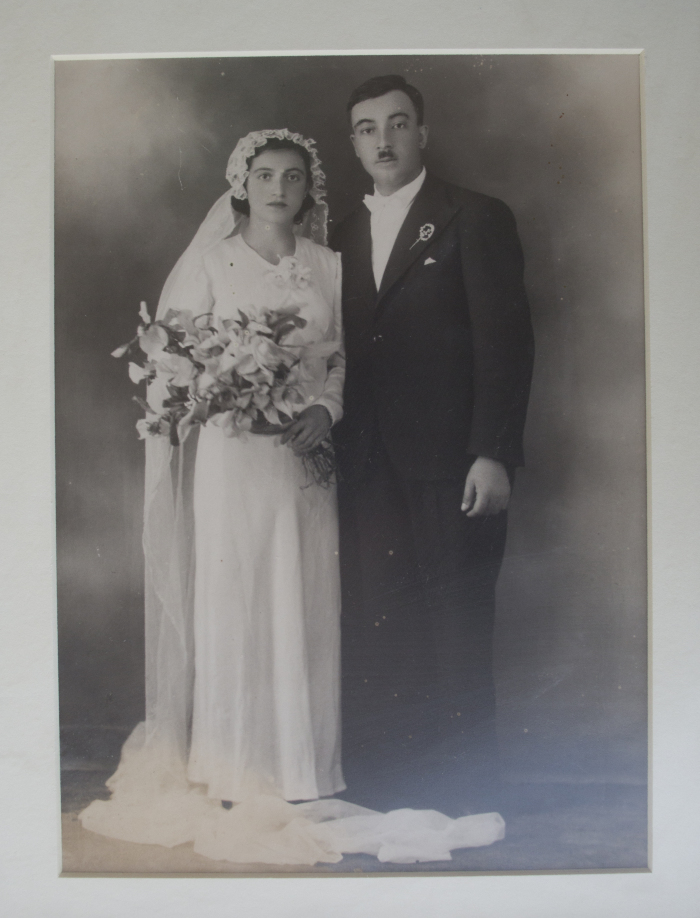 A couple on their wedding day