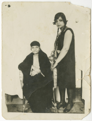 An Egyptian with her daughter