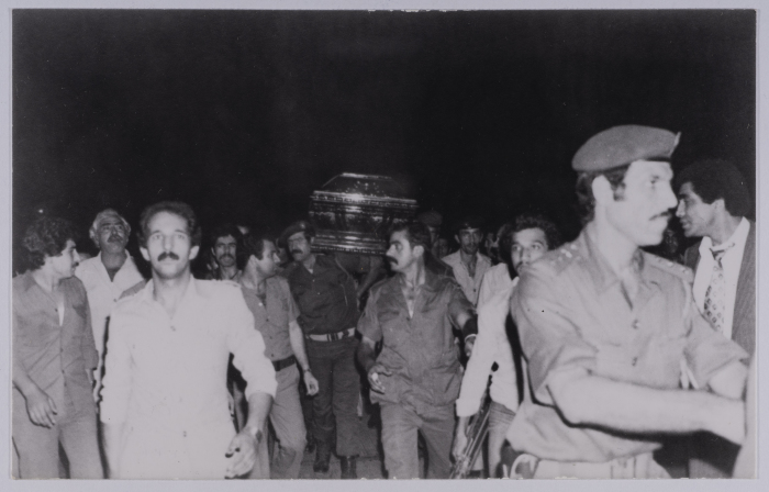 A Glimpse of the Funeral Procession of Majed abu Sharar, Beirut, 1981