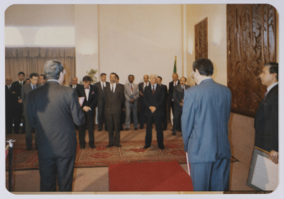 Jamal Weld Abbas with Chadli Bendjedid, 1991