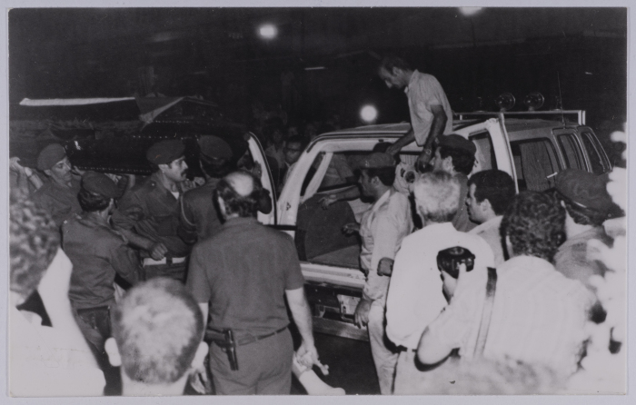 A Glimpse of the Funeral Procession of Majed abu Sharar, Beirut, 1981