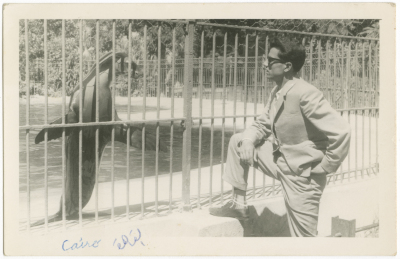 A man at the zoo in Cairo