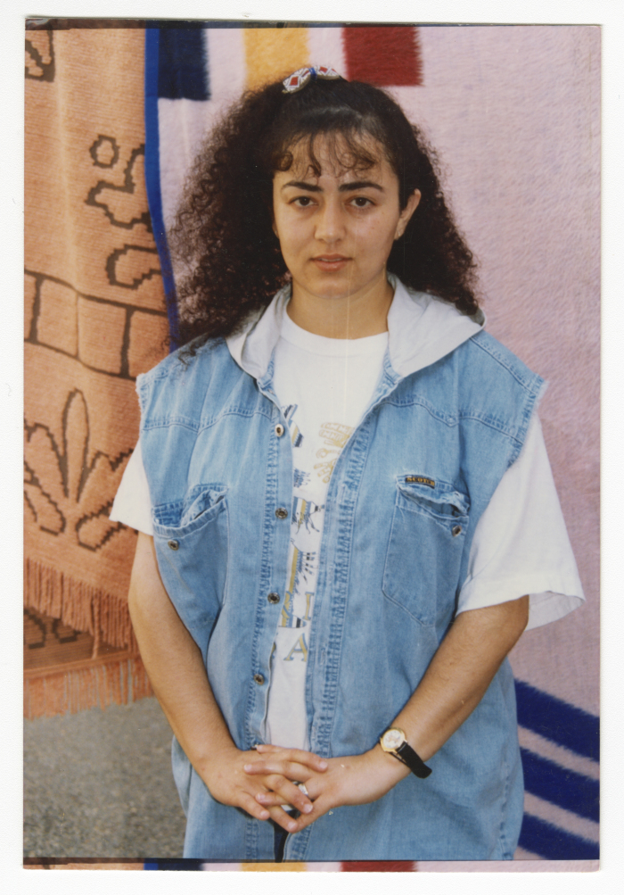 امرأة فلسطينية داخل المعتقل الاسرائيلي