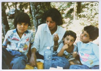 Nehaya Mohammad and her Children on a Family Trip, Damascus, 1988 