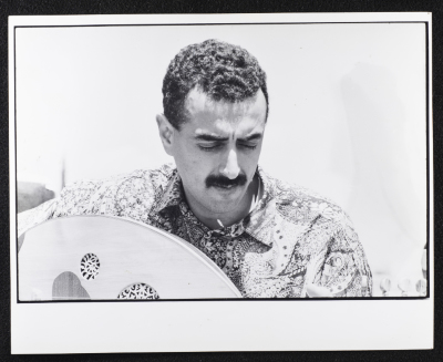 Saʿid Murad During a Photoshoot for Sabreen Group in Jerusalem, 1989 