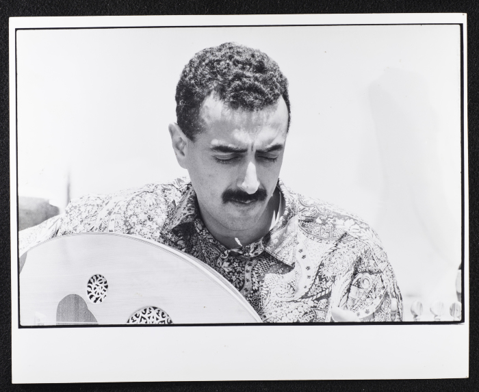 Saʿid Murad During a Photoshoot for Sabreen Group in Jerusalem, 1989 