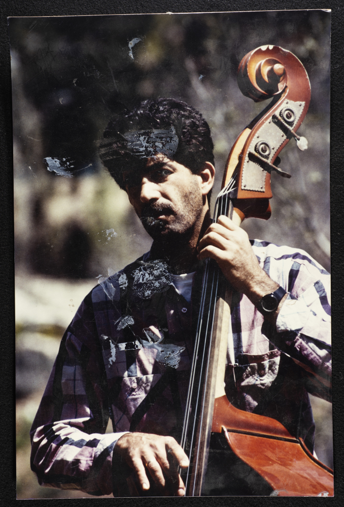 Issa Fraij During a Photoshoot for Sabreen Group in Jerusalem, 1989 