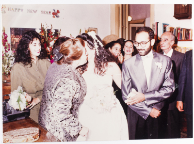 صورة من حفل زفاف علي شعث، فرقة صابرين، القاهرة، 1993