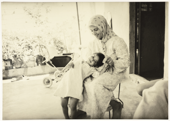 A Woman and a Child in a Palestinian Refugee Camp, Lebanon