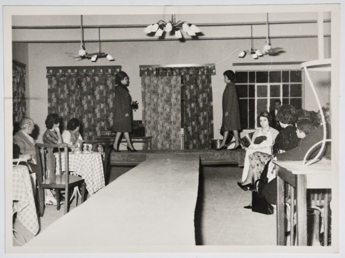A fashion show for women dresses sewed by al-Bireh Women's Arab Union Society trainees