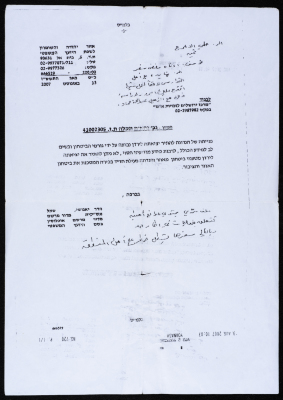 A Travel Ban Order to Jordan in the Name of Nehaya Mohammad Issued by the Israeli Occupation's Intelligence 