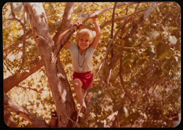 A Child Climbing a Tree 