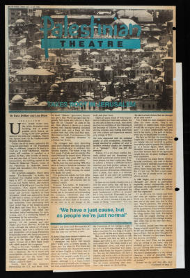 An Article on Palestinian Theatre