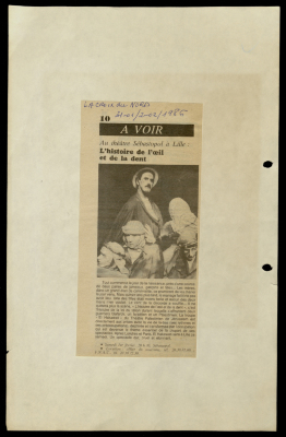 "Al-Ayn Was-Sin", a Newspaper Clipping from Croix du Nord, 2 February 1986