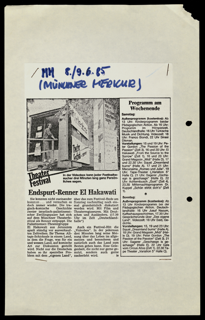  A Newspaper Clipping from Münchner Merkur, 9 June 1985/8