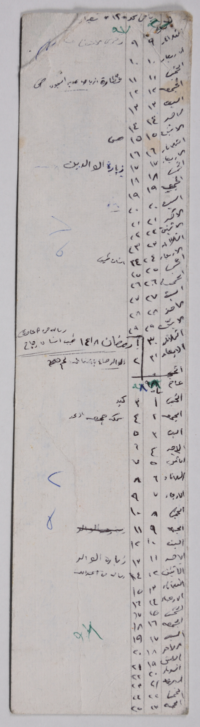 Calendar of Arabic and Gregorian months