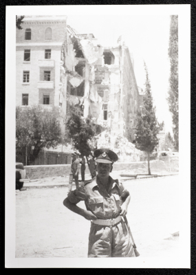 An English Policeman in Front of King David Hotel
