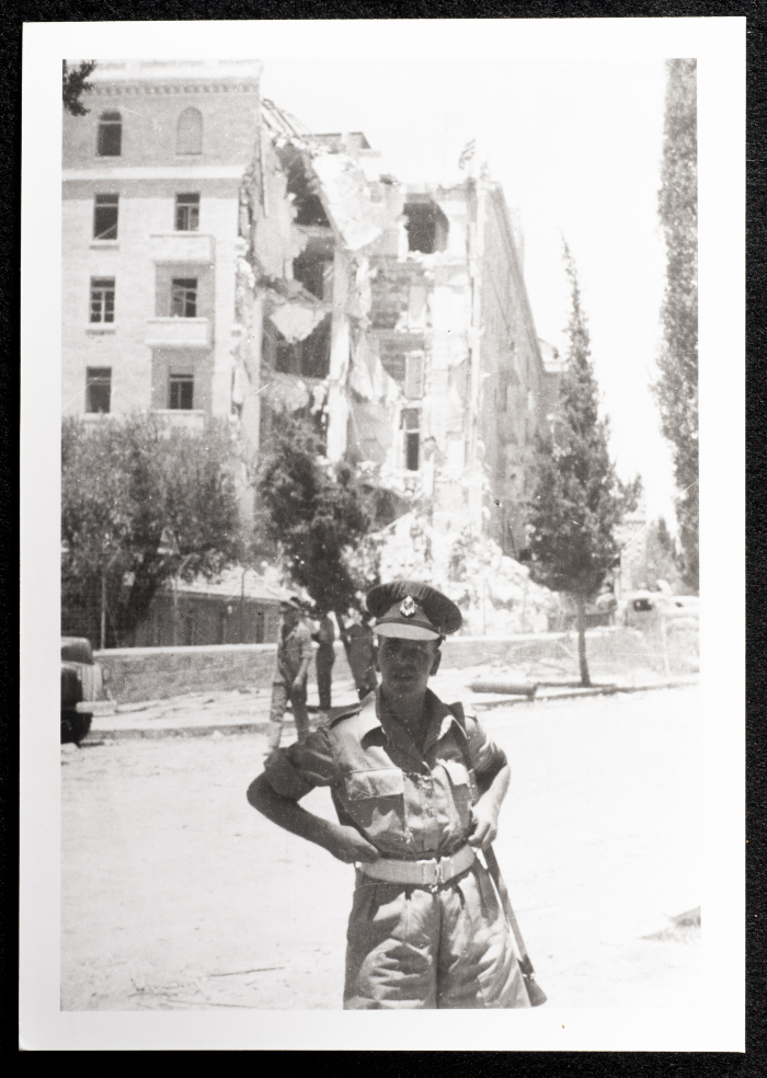 An English Policeman in Front of King David Hotel
