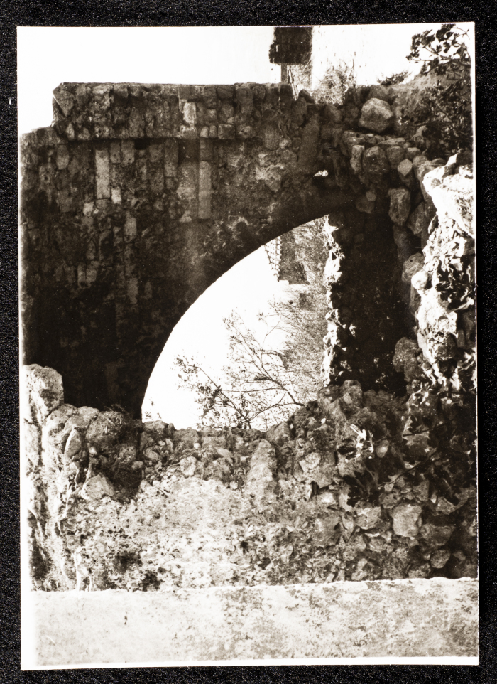 A Glimpse of Old Houses on a Mountain in Greece 