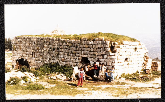 A Photograph of Ṣaleh al-Barghuthy's Mansion in Deir Ghassaneh Village
