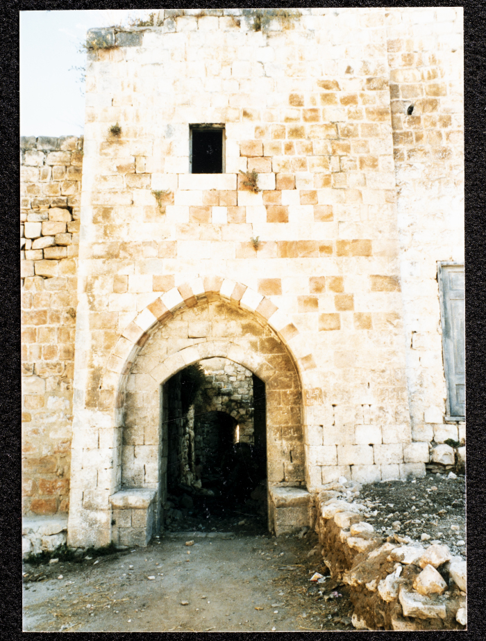 A Photograph of Ṣaleh al-Barghuthy's Mansion in Deir Ghassaneh Village
