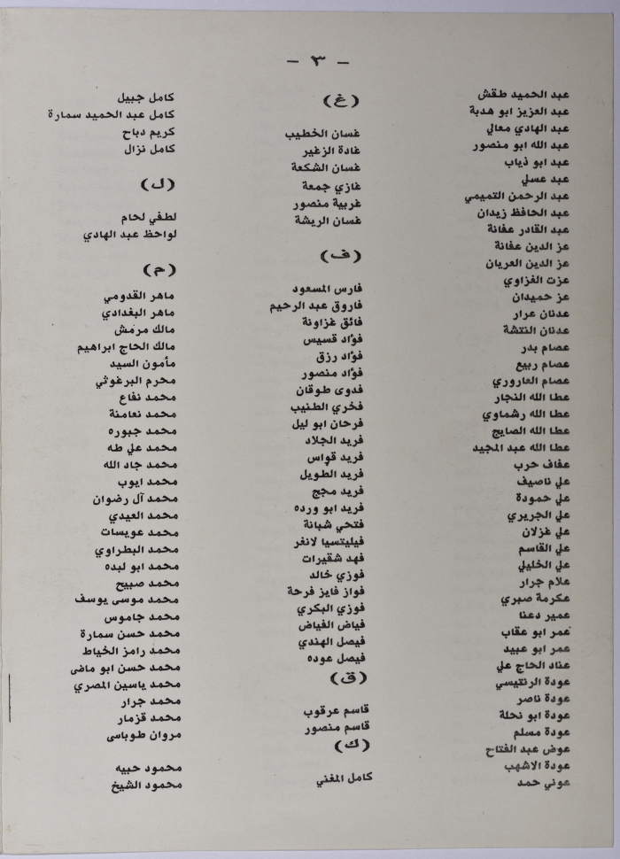 The Handbook of the Memorial Service of the Reciter of Zajal Poems Rajeh as-Salfity