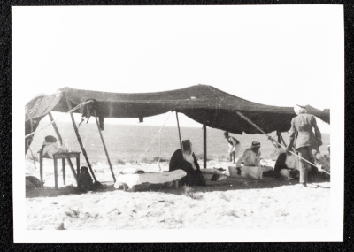 A Photograph of a Bedouin Tent in Gaza Strip 