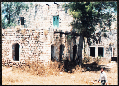 A Photograph of Ṣaleh al-Barghuthy's Mansion in Deir Ghassaneh Village
