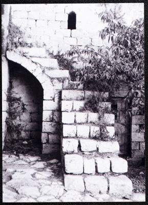 A Photograph of Ṣaleh al-Barghuthy's Mansion in Deir Ghassaneh Village
