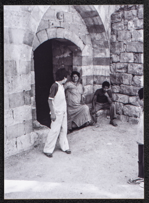 A Photograph of Ṣaleh al-Barghuthy's Mansion in Deir Ghassaneh Village
