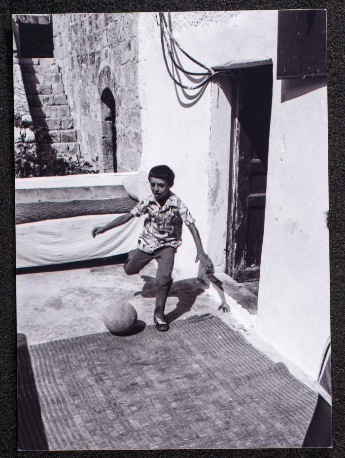 A Photograph of Ṣaleh al-Barghuthy's Mansion in Deir Ghassaneh Village
