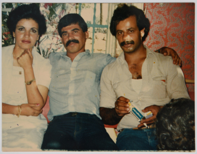 A Photograph of the Shaheed Abdullah Alawneh with Nayef Sweitat and his Fiance In