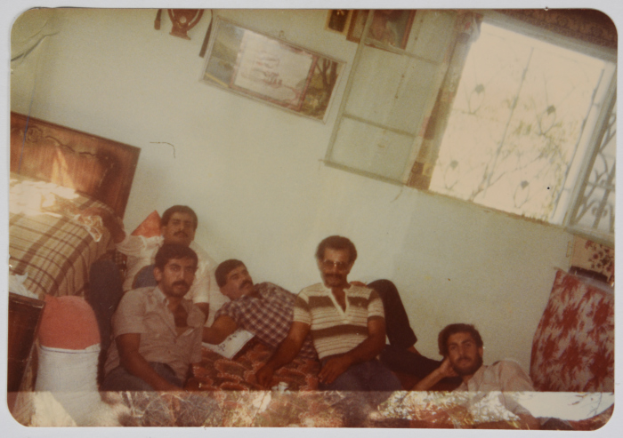 A Photograph of the Shaheed Abdullah Alawneh with his Friends at his House 