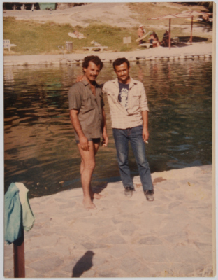 A Photograph of Abdullah Alawneh with Marwan al-Barghuthy