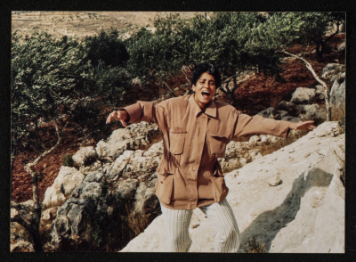 A Photograph of Suad Amiry in Tel es-Safa Area, Ramallah
