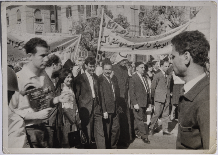صورة لمظاهرات دمشق ضد حلف بغداد ما بين عام  1957-1959