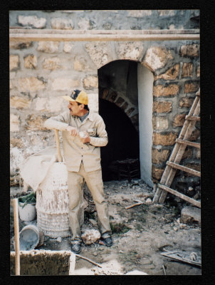 A Photograph of the Renovation Works at the Youth Union in Farkha Village, West of Salfit
