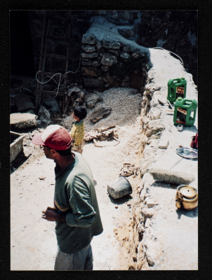 A Photograph of the Renovation Works at the Youth Union in Farkha Village, West of Salfit
