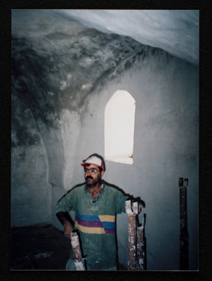 A Photograph of the Renovation Works at the Youth Union in Farkha Village, West of Salfit
