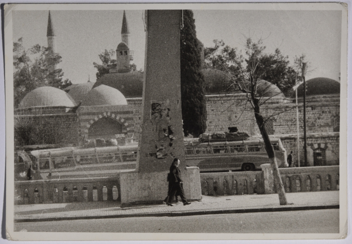 A view of the street that faces the Umayyad Mosque in Damascus