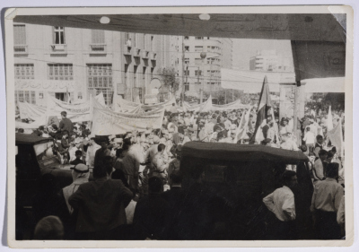 جانب من إحدى مظاهرات دمشق ضد حلف بغداد