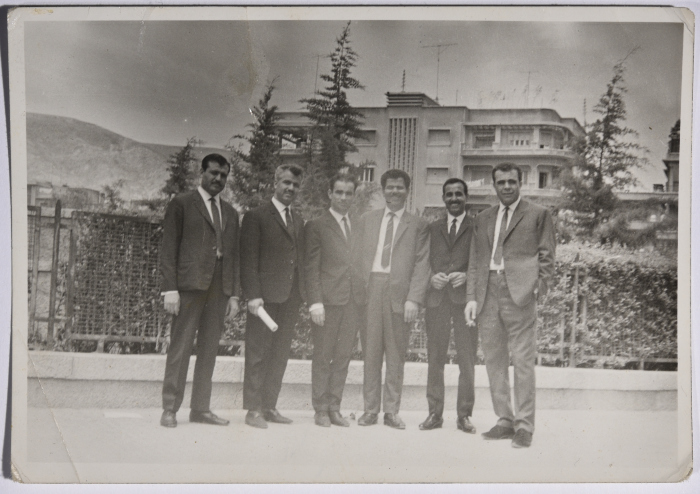 Rajih al Salfeety with his friends in Damascus