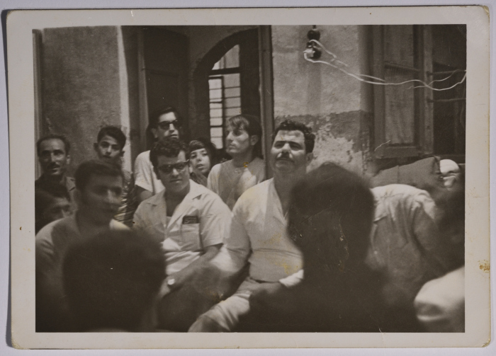 Rajih al Salfeety with a group of people in a local wedding march 
