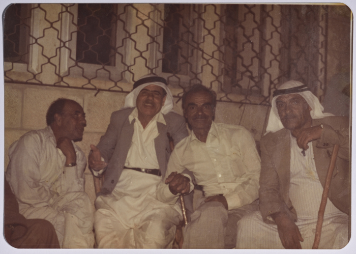 Rajih al Salfeety with his friends in Qarawat Bani Zeid