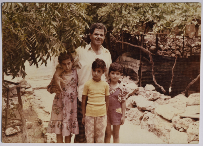 Rajih al Salfeety with his children