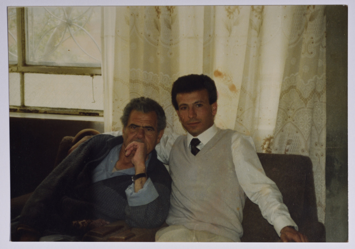 Rajih al Salfeety with his son-in-law, Andaleeb's husband