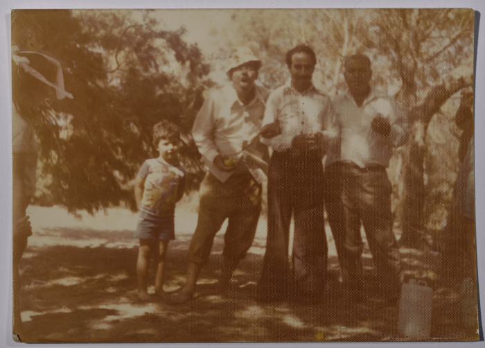 Rajih al Salfeety with his friends in Qalansawe