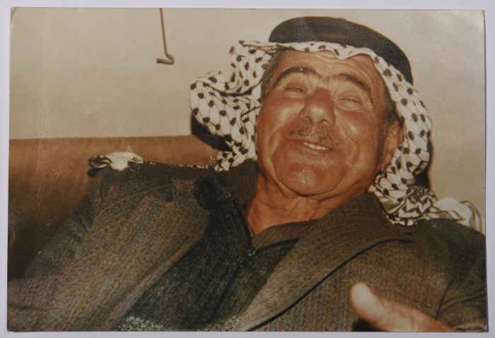 Rajih al Salfeety in a traditional Palestinian costume