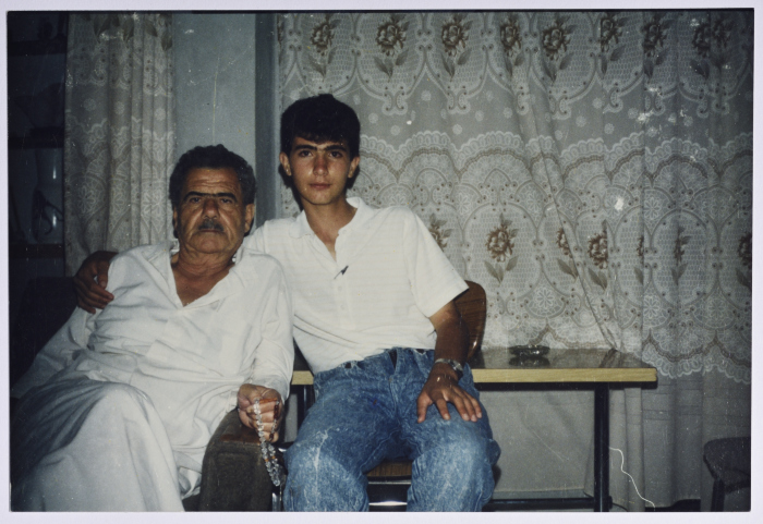 Rajih al Salfeety with his son 