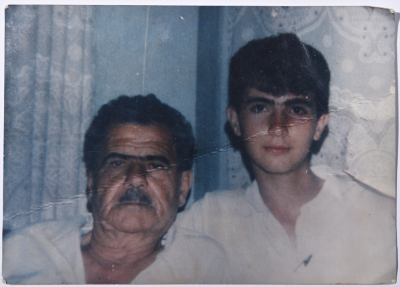 Rajih al Salfeety with his son 